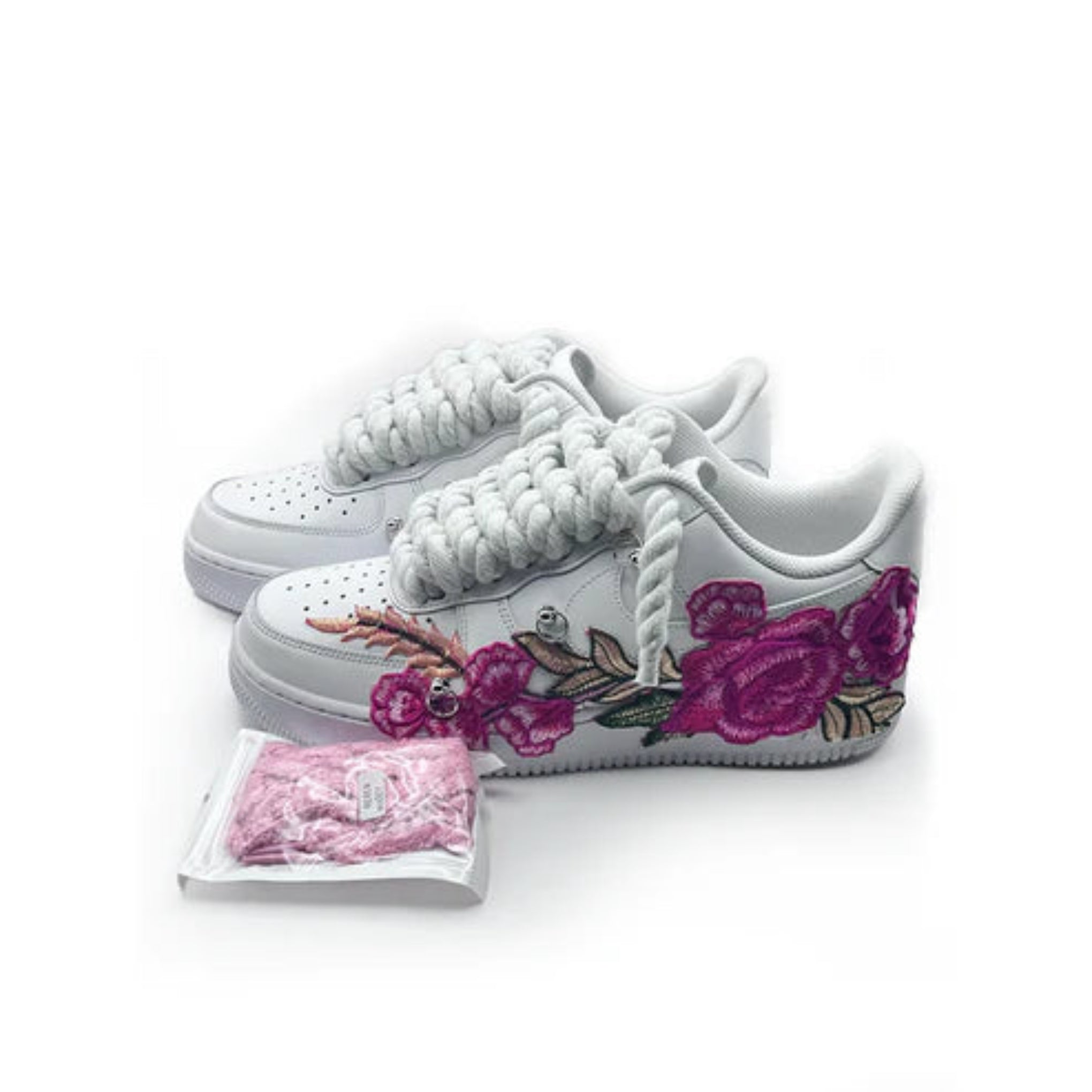 Custom Sneakers “ROPE LACES” Flowers Muster (Dunk)