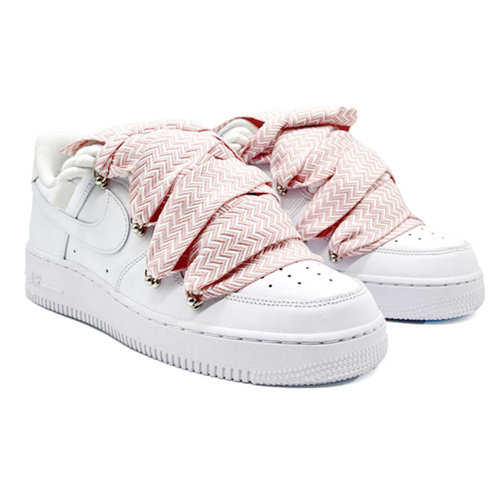 Custom Nike Air Force 1 WeiB Lanvin Laces Rosa RopezInstyle