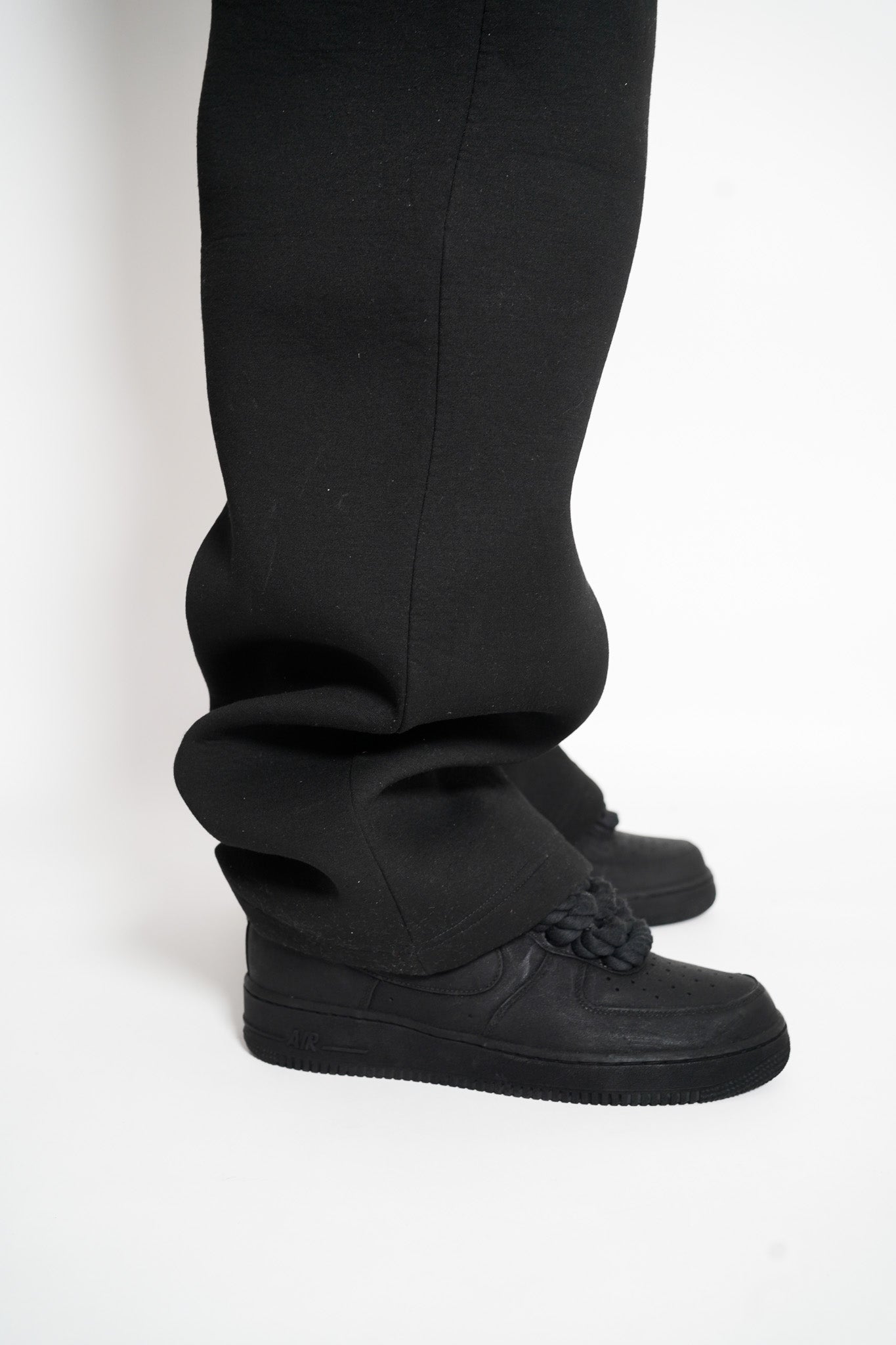 Custom Nike AF1 Ninja Black “Rope Laces”