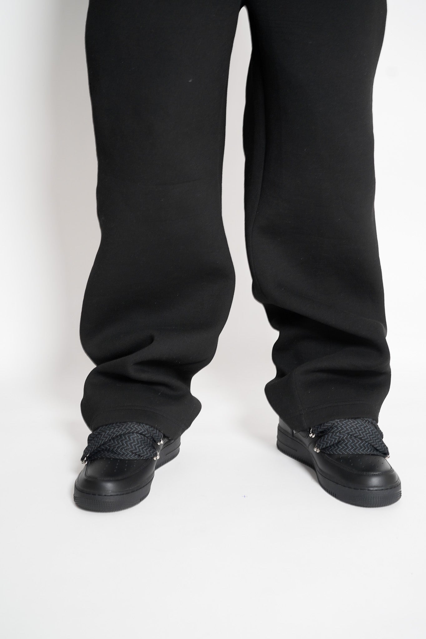 Custom Nike AF1 Black love stride ,, Lanvin Laces '' Black