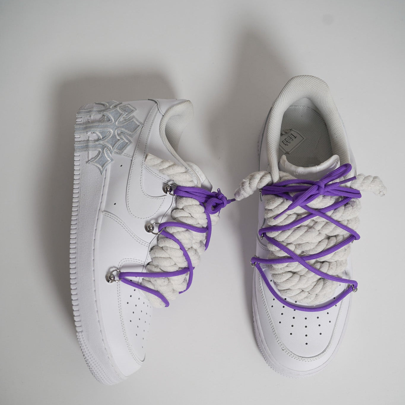 Custom Sneakers '' Rope Laces '' Thorns White Extra Laces LIla