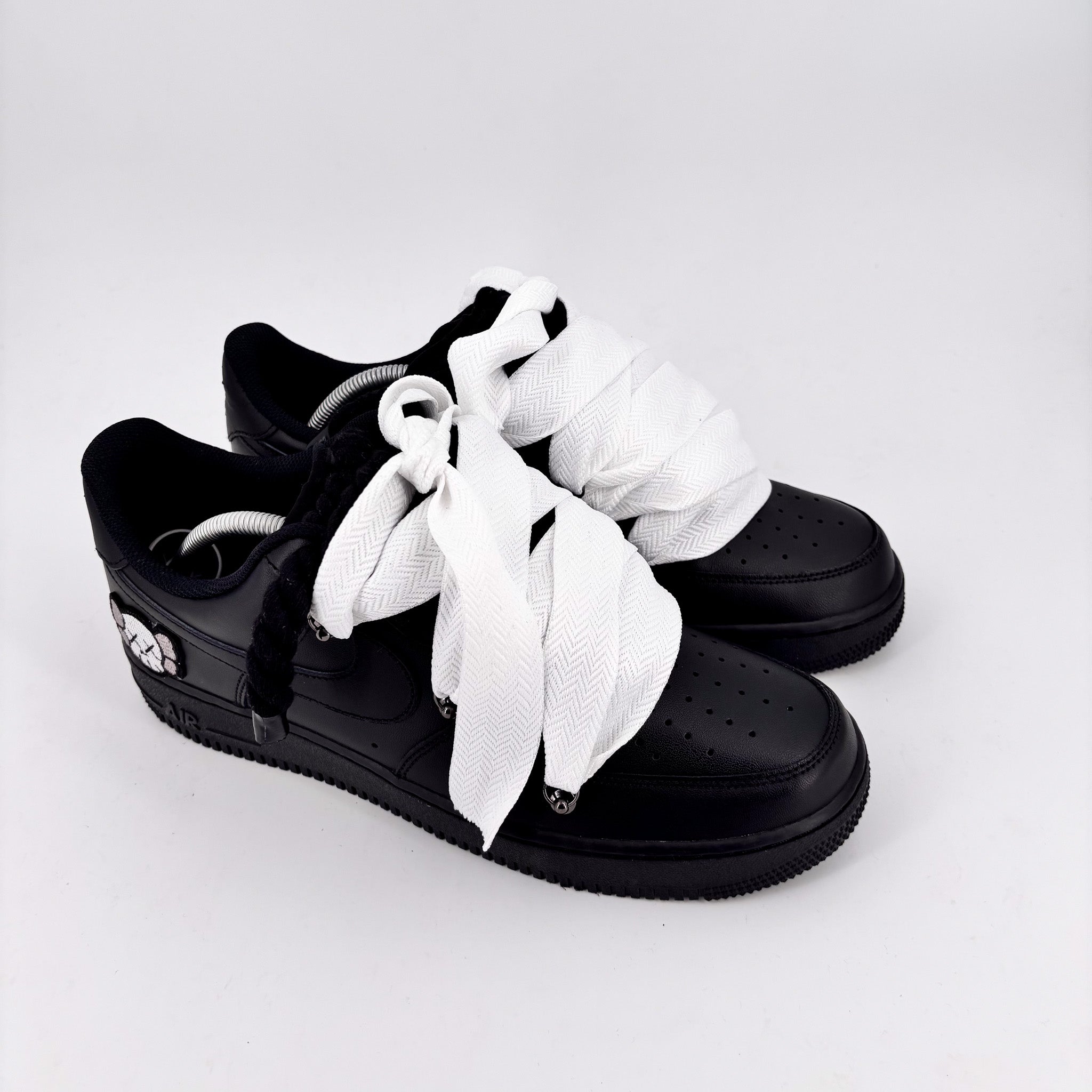 Custom Nike AF1 Black ,, Lanvin Laces '' White