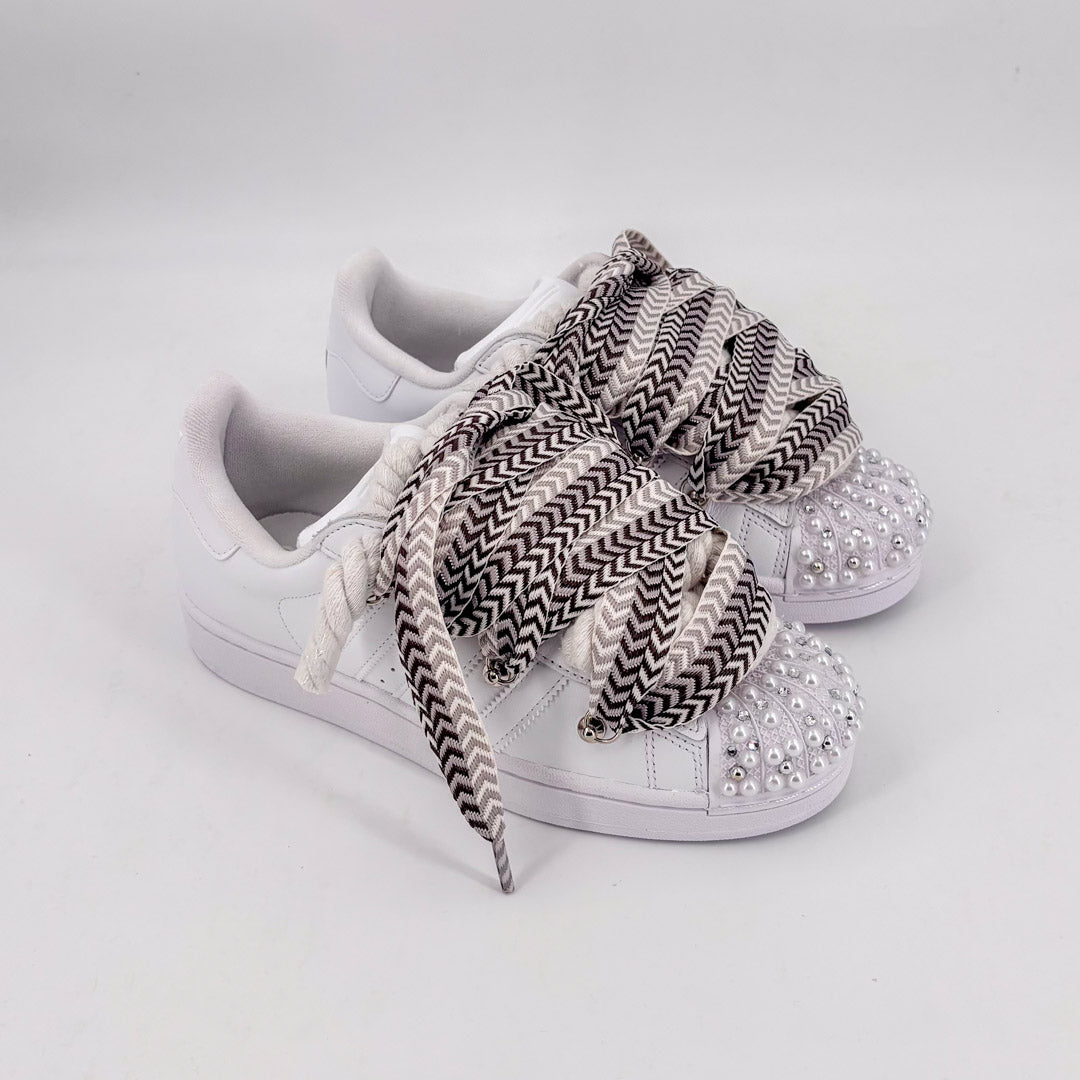 Custom Sneakers Superstar White / Black Lanvin
