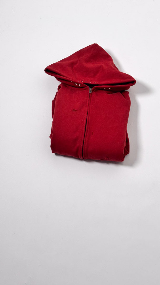 Custom Lined Zip Hoodie Brick Red 500g