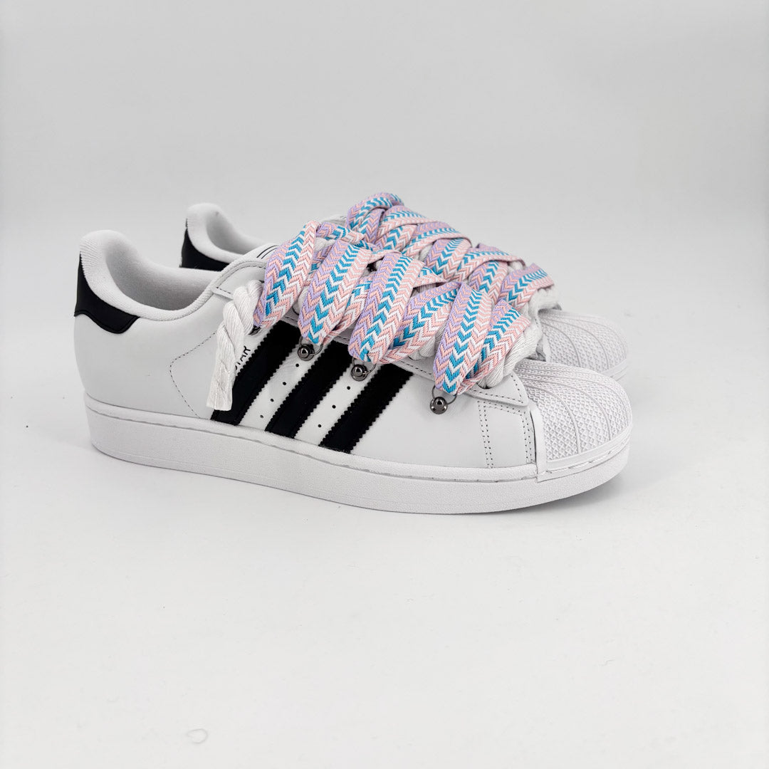 Custom Sneakers Superstar White Lanvin Creme