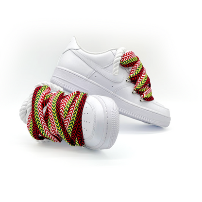 Custom Nike Air Force 1 Weiß ,, Lanvin Laces '' Rot - RopezInstyle