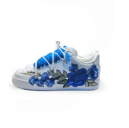 Custom NIKE AIR FORCE 1 “ROPE LACES” Flowers Muster (Dunk)