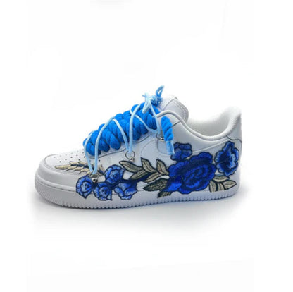 Custom NIKE AIR FORCE 1 “ROPE LACES” Flowers Muster (Dunk)