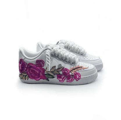 Custom NIKE AIR FORCE 1 “ROPE LACES” Flowers Muster (Dunk)