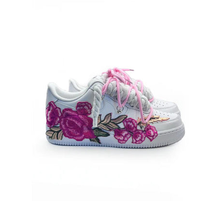 Custom NIKE AIR FORCE 1 “ROPE LACES” Flowers Muster (Dunk)