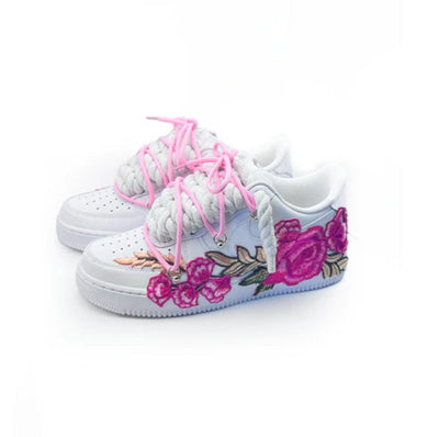 Custom Sneakers “ROPE LACES” Flowers Muster (Dunk)