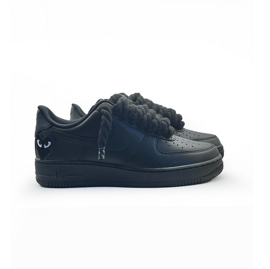 Custom Nike Air Force 1 '' Rope Laces '' Love stride Black