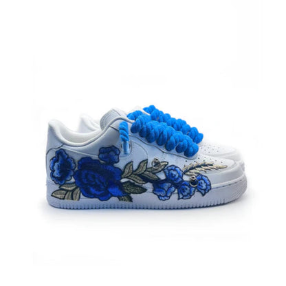 Custom NIKE AIR FORCE 1 “ROPE LACES” Flowers Muster (Dunk)