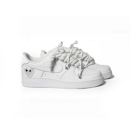 Custom Sneakers '' Rope Laces '' Love stride