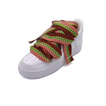 Custom Nike Air Force 1 Weiß ,, Lanvin Laces '' Rot - RopezInstyle