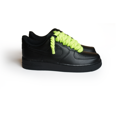 Custom Black Sneakers “Rope Laces”