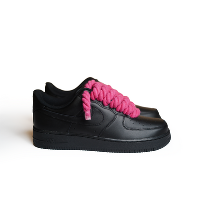 Custom Black Sneakers “Rope Laces”