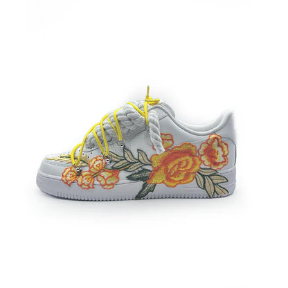 Custom NIKE AIR FORCE 1 “ROPE LACES” Flowers Muster (Dunk)