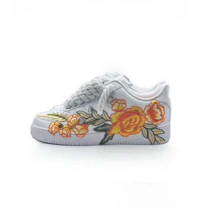 Custom NIKE AIR FORCE 1 “ROPE LACES” Flowers Muster (Dunk)