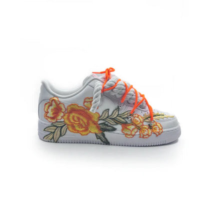 Custom NIKE AIR FORCE 1 “ROPE LACES” Flowers Muster (Dunk)
