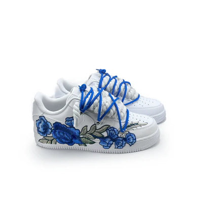 Custom NIKE AIR FORCE 1 “ROPE LACES” Flowers Muster (Dunk)