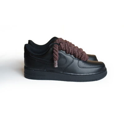 Custom Black Sneakers “Rope Laces”#1