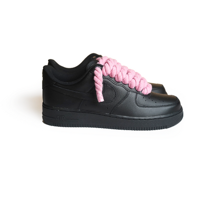 Custom Black Sneakers “Rope Laces”#1