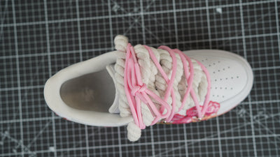 Custom Nike AF1 Weiß “ROPE LACES” Pink Parfait