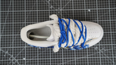 Custom Nike AF1 Weiß “ROPE LACES” Ocean