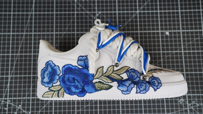 Custom Sneakers Weiß “ROPE LACES” Ocean extra Dunk