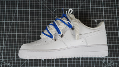 Custom Sneakers Weiß “ROPE LACES” Ocean extra Dunk