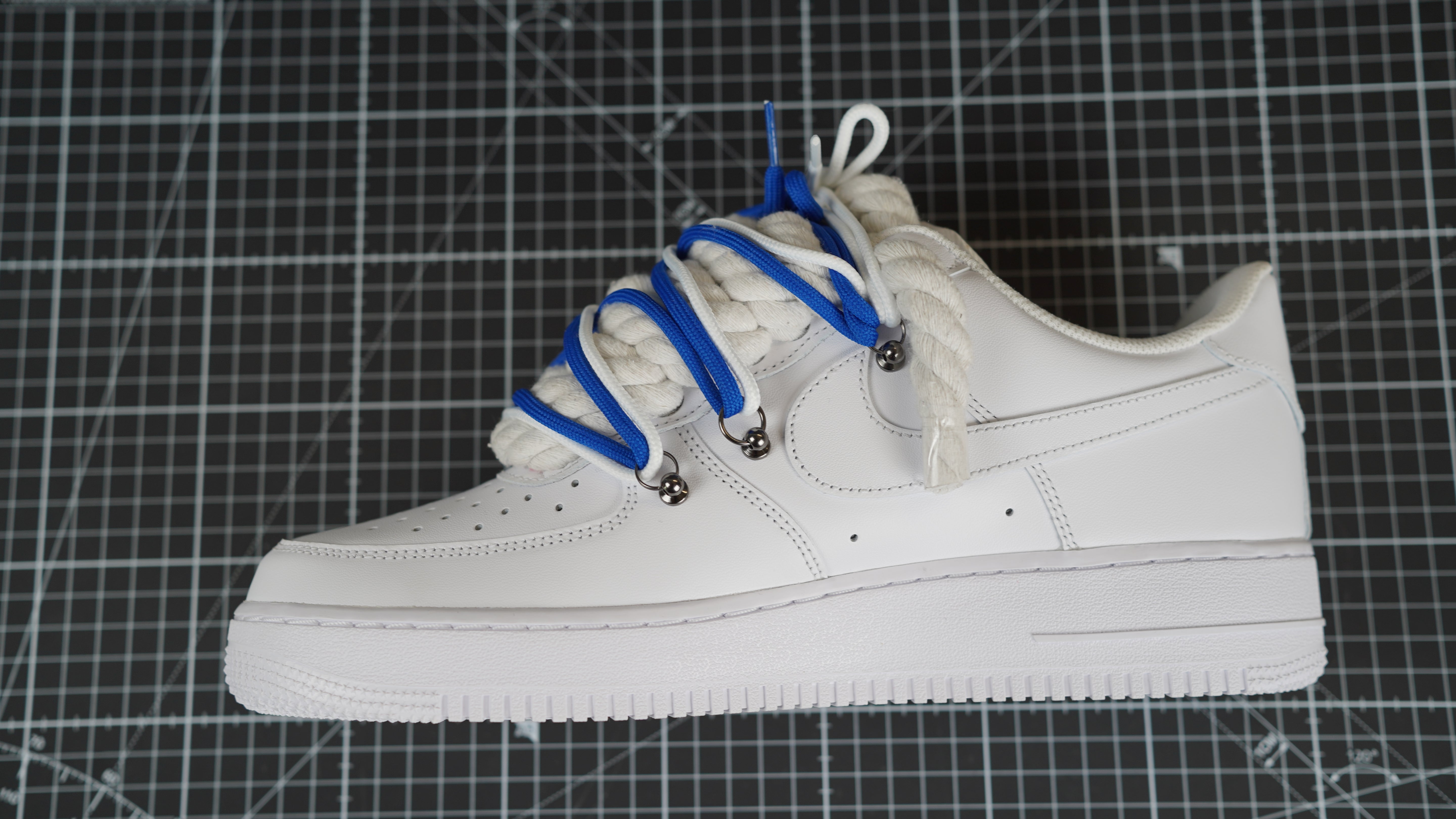 Custom Sneakers Weiß “ROPE LACES” Ocean extra Dunk