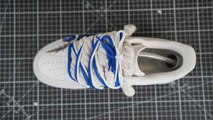 Custom Sneakers Weiß “ROPE LACES” Ocean extra Dunk