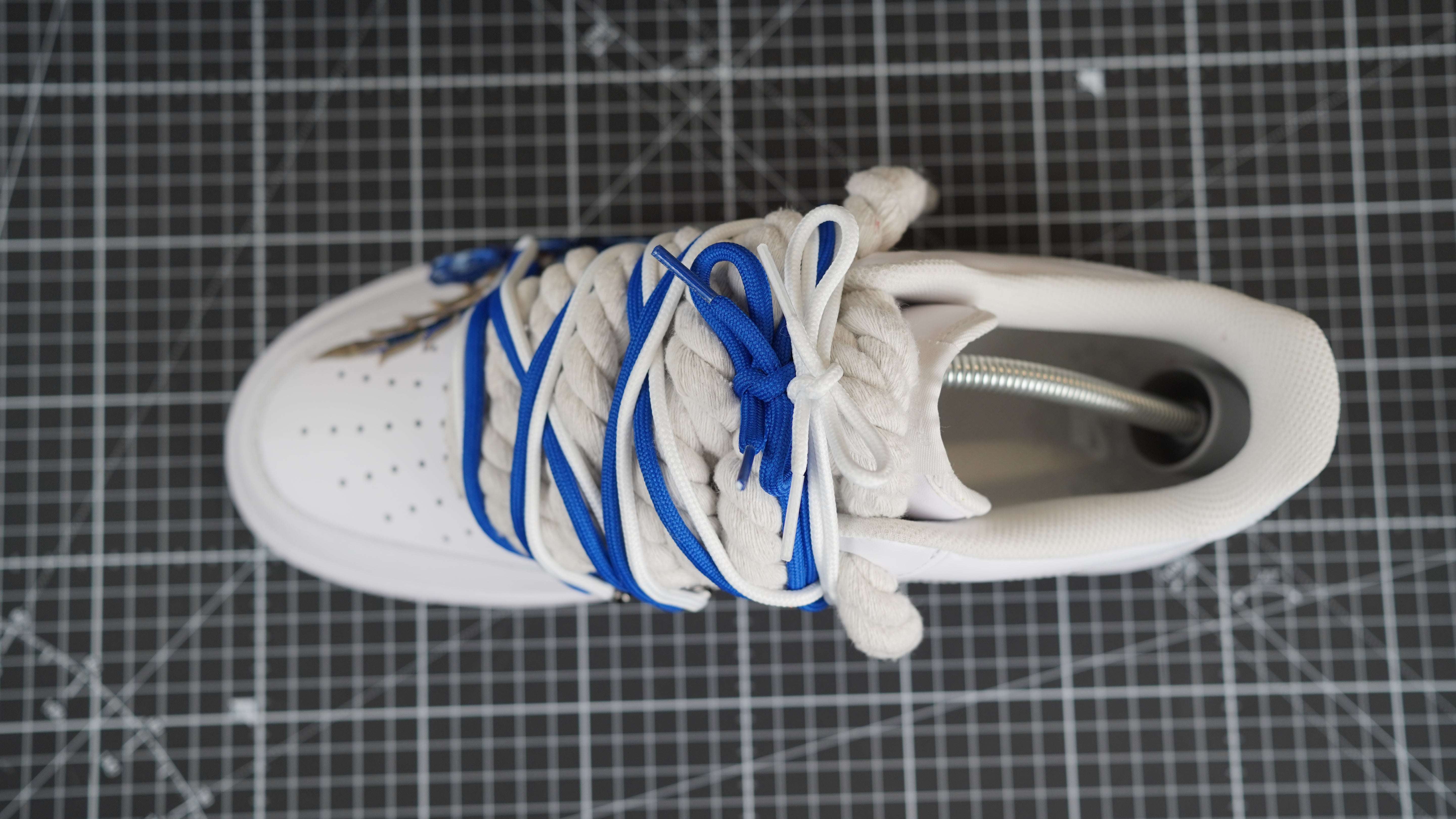 Custom Sneakers Weiß “ROPE LACES” Ocean extra Dunk