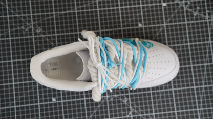Custom Sneakers Weiß “ROPE LACES” Merveille extra Dunk