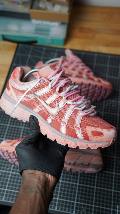 Custom Sneakers P-6000 Pink double Laces