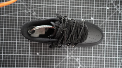 Custom Sneakers Black “ROPE LACES” Dunk Schwarz
