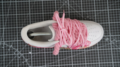 Custom Sneakers Weiß “ROPE LACES” Rosé