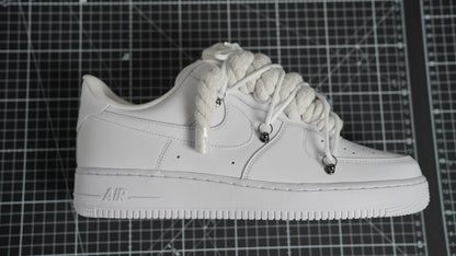 Custom Sneakers Weiß “ROPE LACES” Dunk Weiß