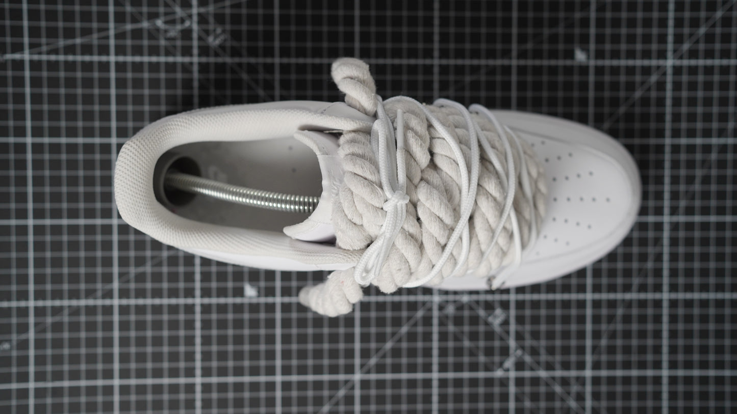 Custom Nike AF1 White “ROPE LACES” Dunk White