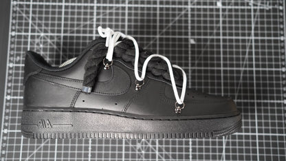 Custom Sneakers Black “ROPE LACES” Dunk Weiß