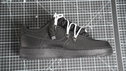 Custom Sneakers Black “ROPE LACES” Dunk Weiß