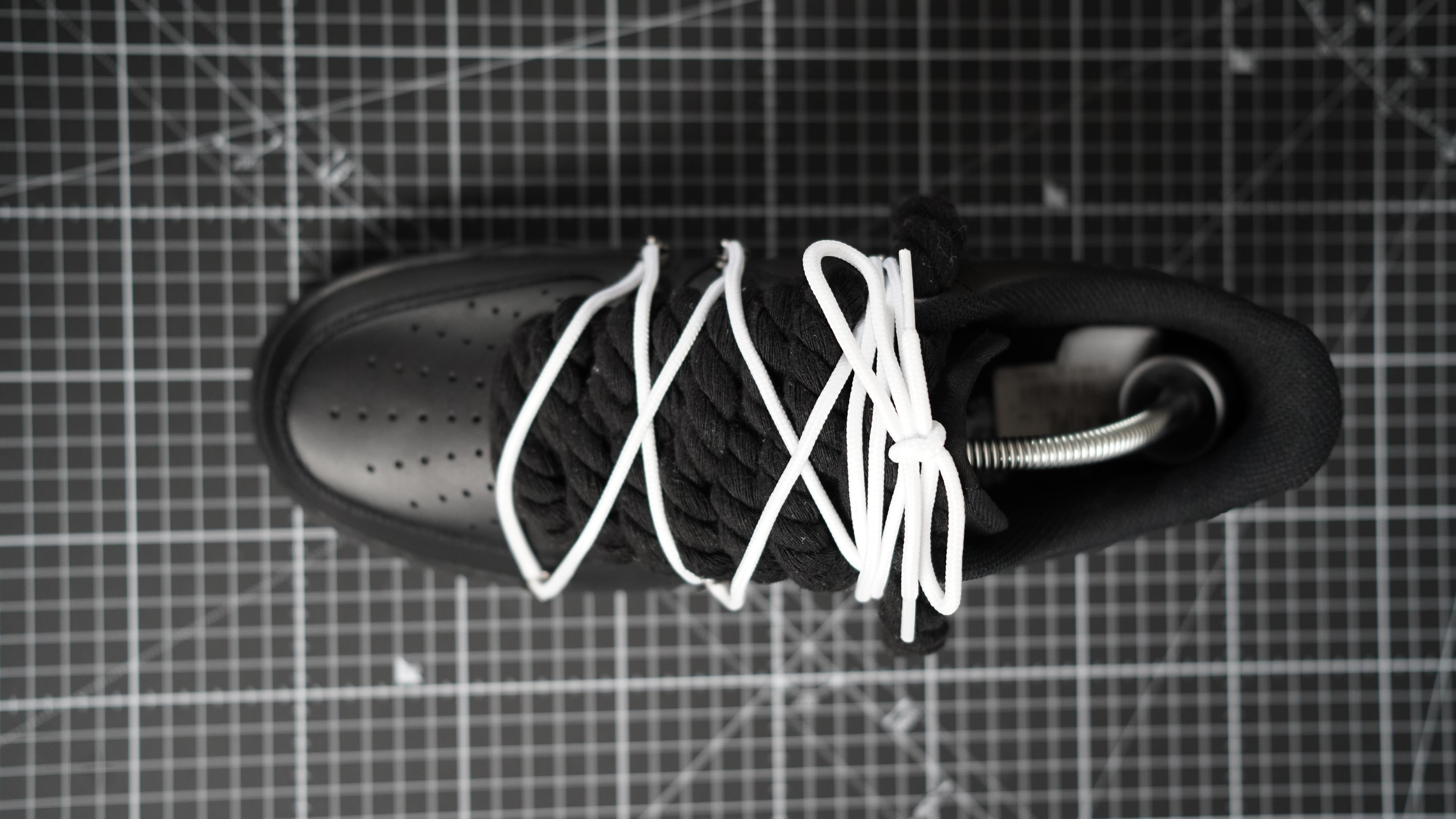 Custom Sneakers Black “ROPE LACES” Dunk Weiß