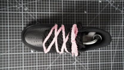 Custom Sneakers Black “ White ROPE LACES” Dunk pinkish-beige