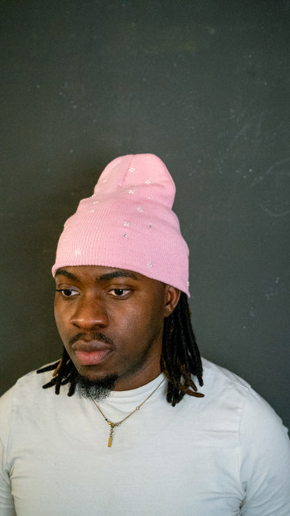 Custom Beanie Pink Glam