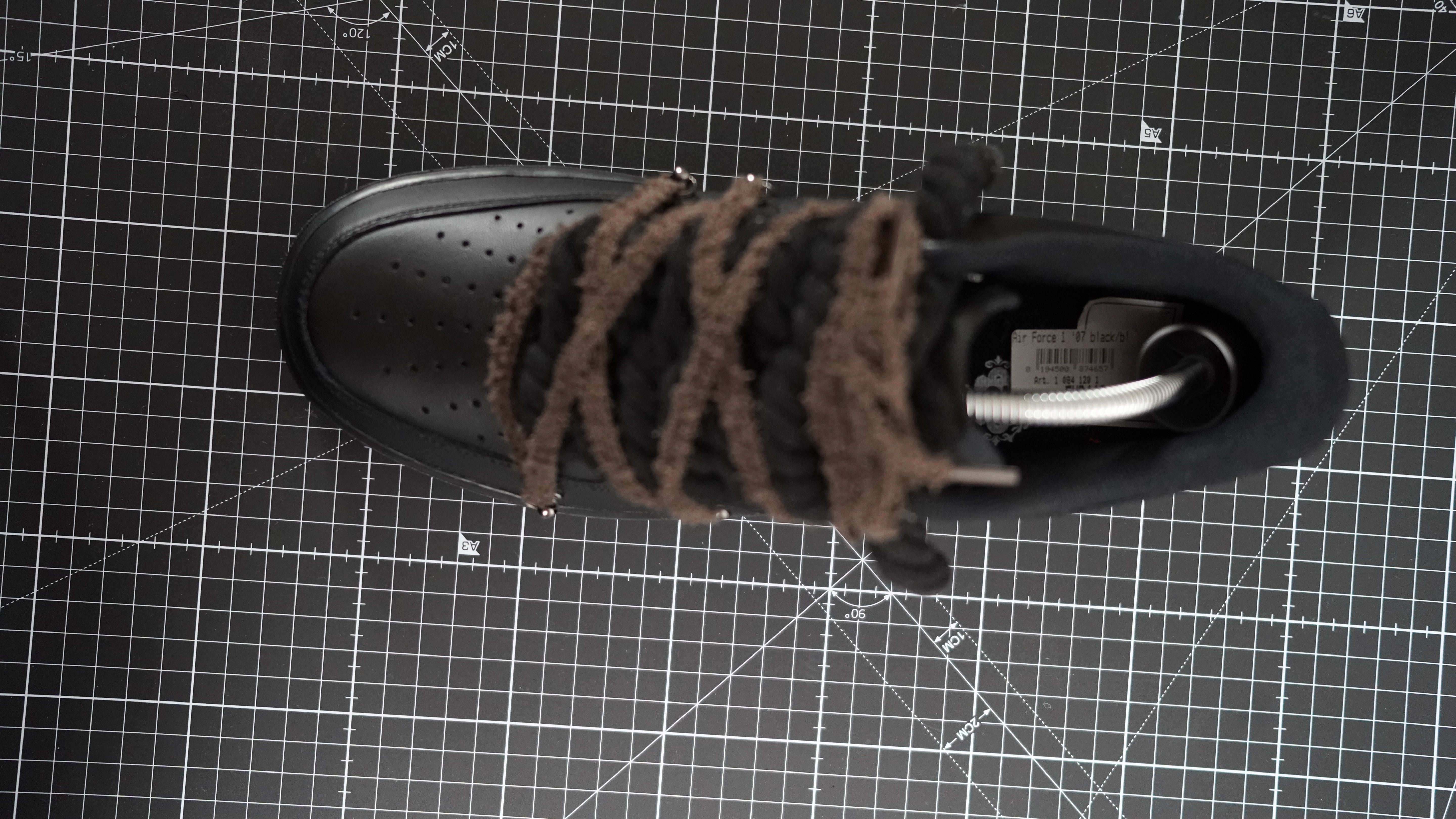 Custom Sneakers Black “ White ROPE LACES” Dunk earthy beige-brown