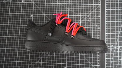 Custom Sneakers Schwarz “ROPE LACES” 2x Dunk Red/Pink