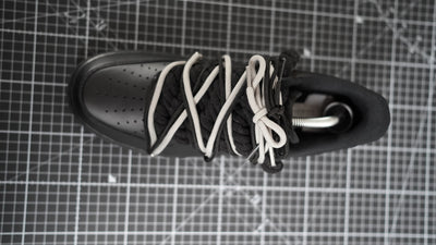 Custom Nike AF1 Black “ROPE LACES” 2x Dunk Black/Gray
