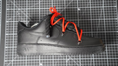 Custom Nike AF1 Black “ White ROPE LACES” Dunk Rot
