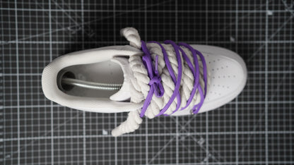 Custom Sneakers Weiß “ROPE LACES” Dunk purple